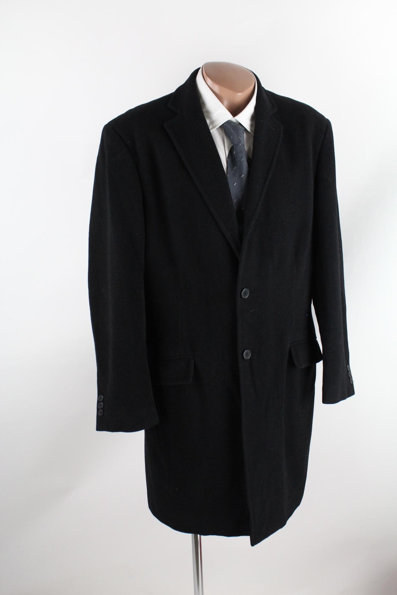 Manguun Herren-Mantel schwarz Größe 50