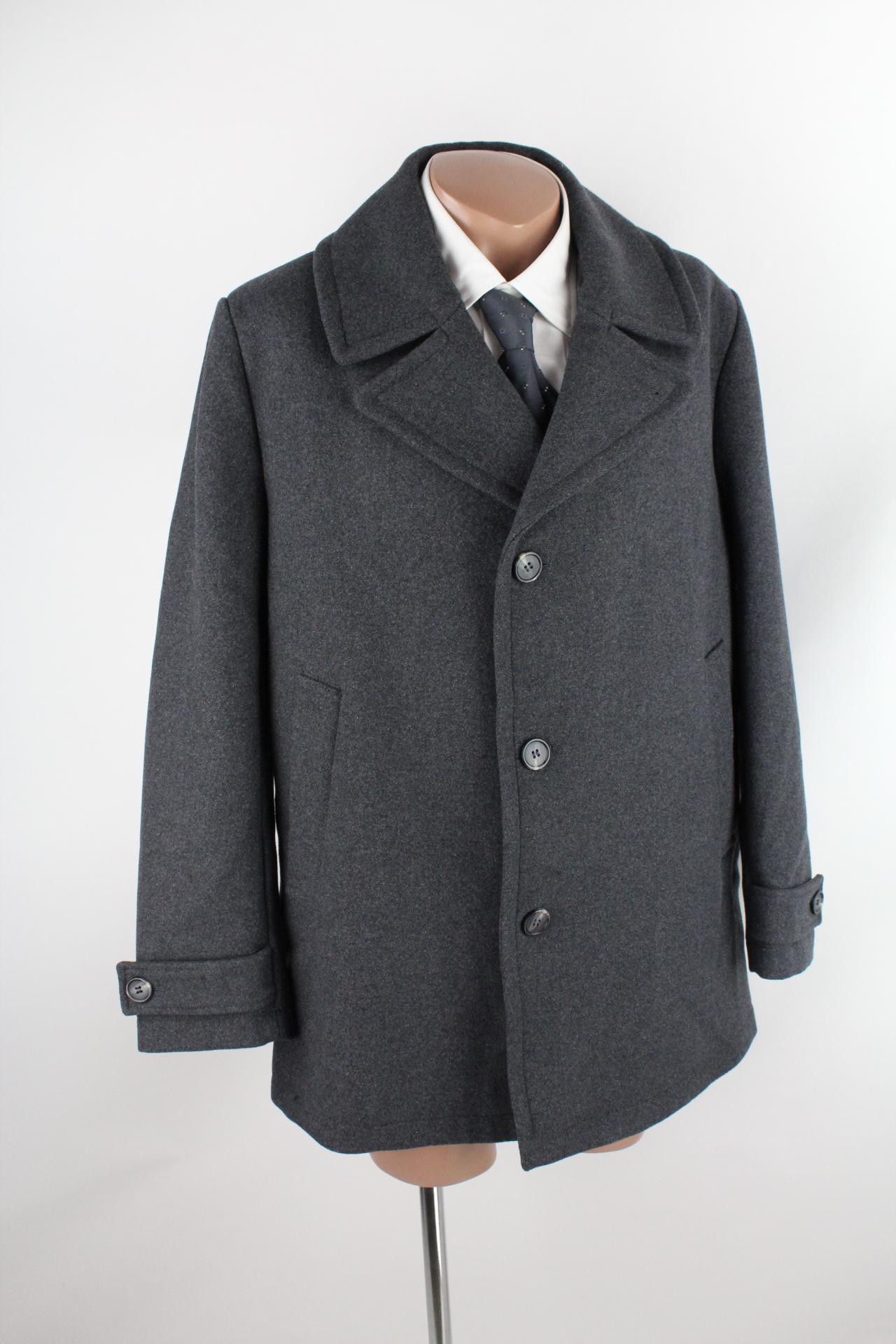 H&M Herren-Mantel grau Größe 50