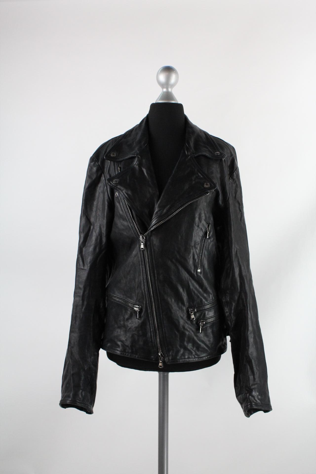 Mangano Damen-Lederjacke schwarz Größe 48