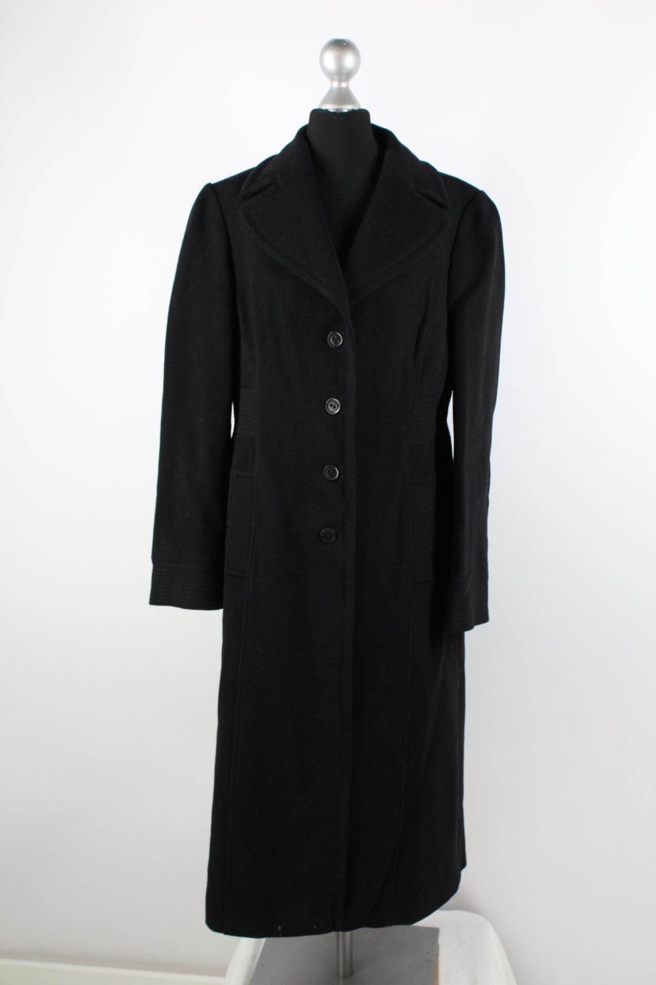 Coast Damen-Mantel schwarz Größe 12