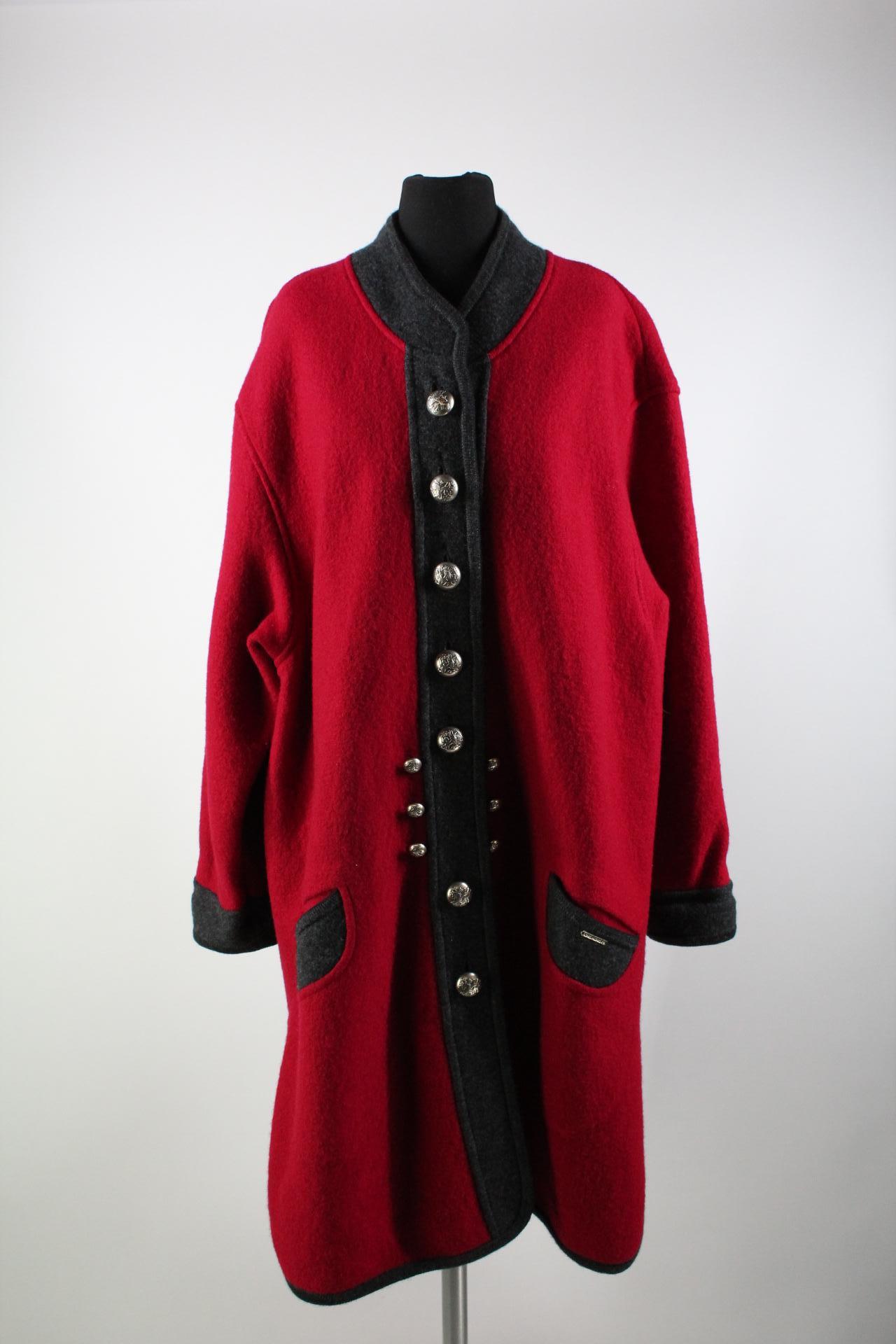 Geiger Damen-Mantel rot/grau Größe 40