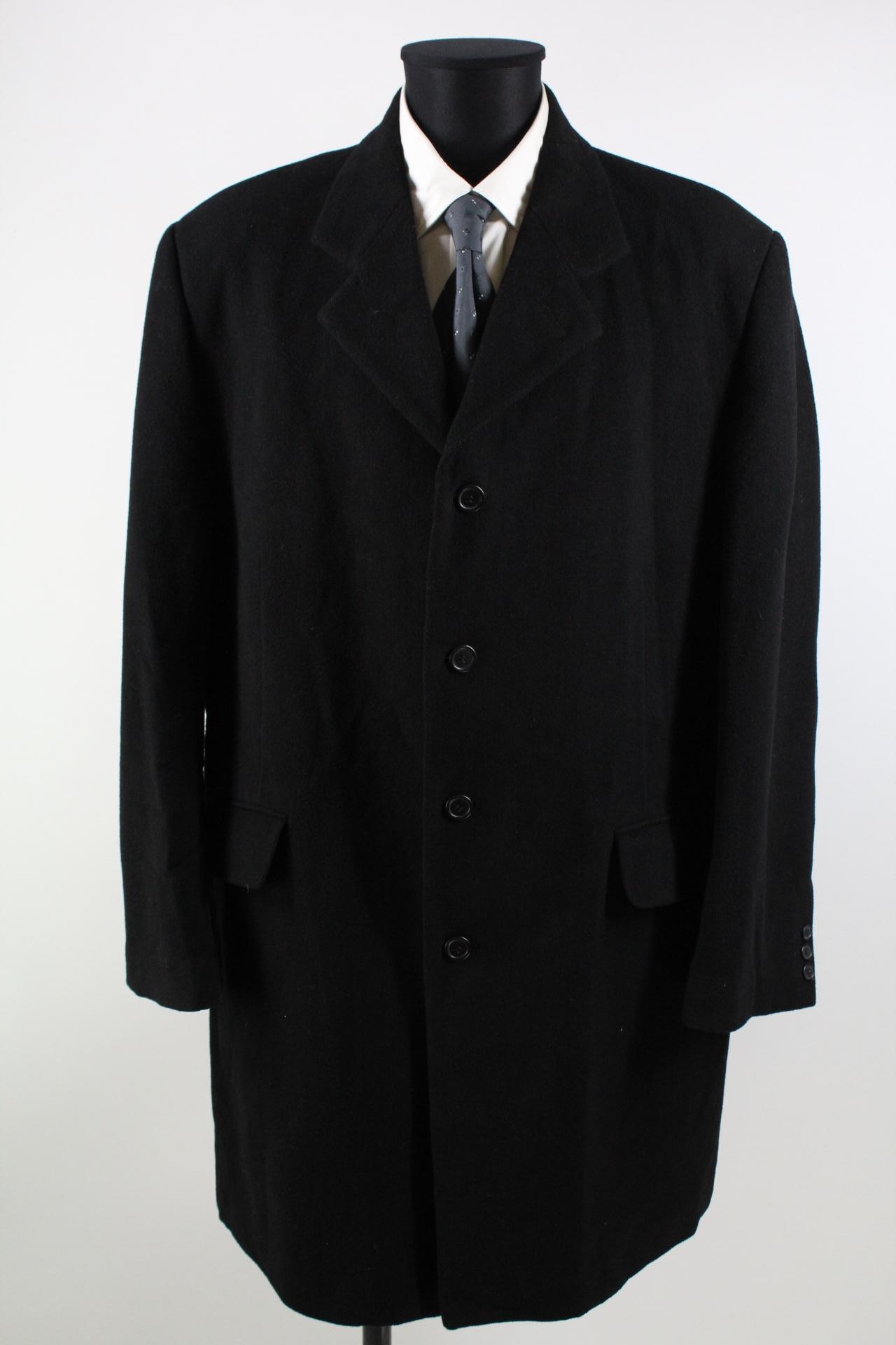 Manguun Herren-Mantel schwarz Größe 56