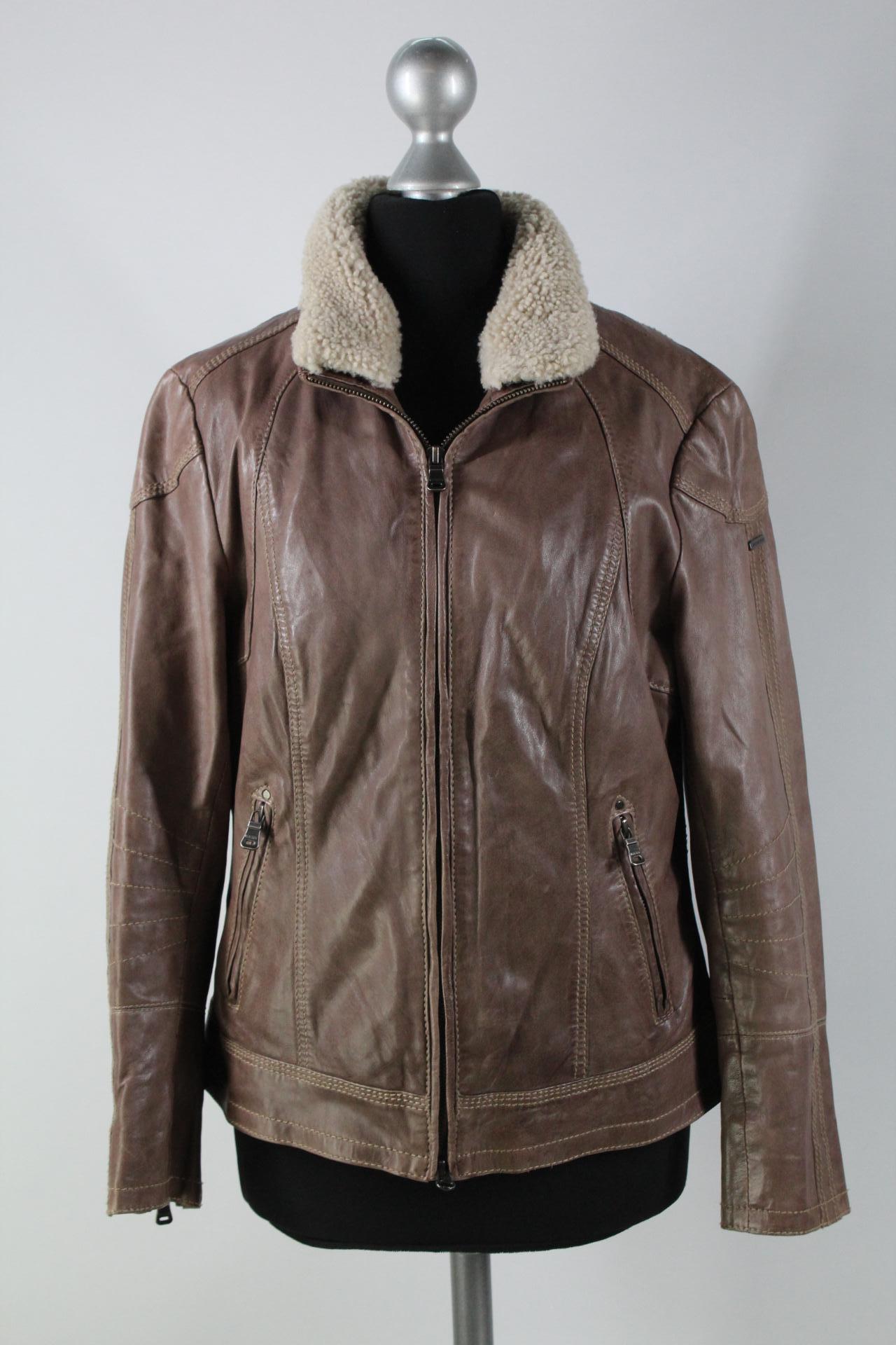 Milestone Damen-Lederjacke braun Größe 38