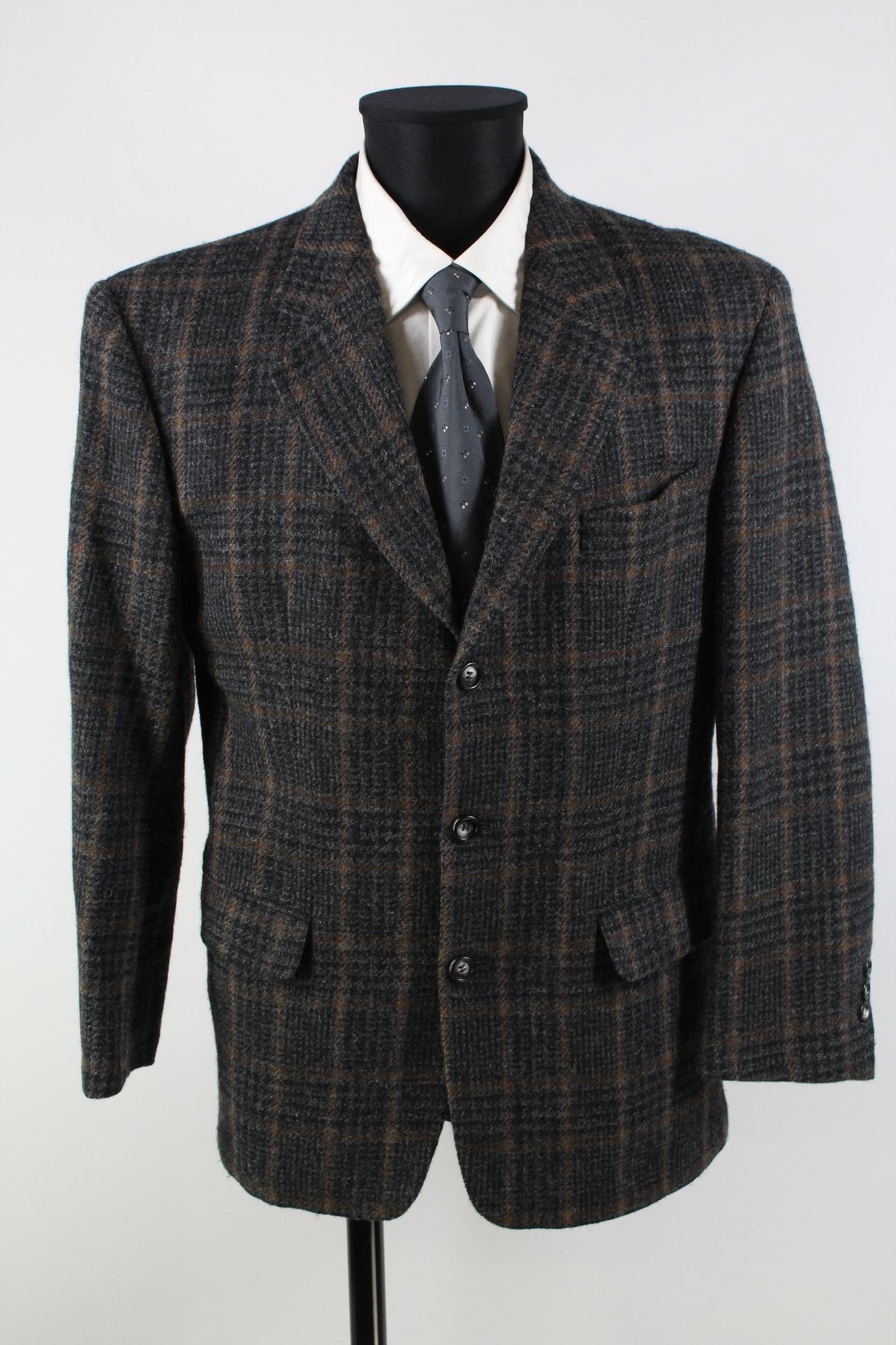 Hugo Boss Tweed-Sakko grau/braun Größe 46