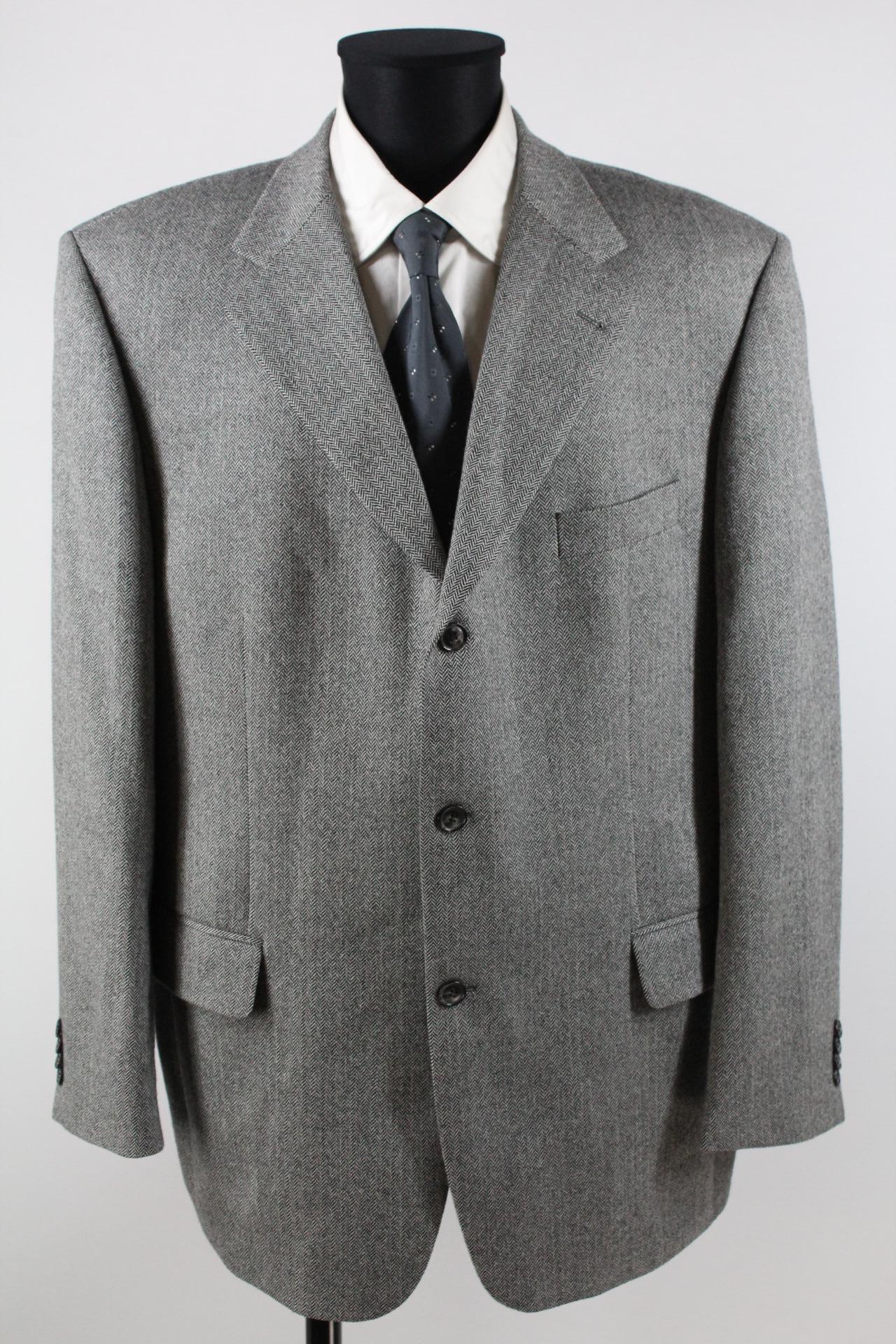 Roy Robson Tweed-Sakko grau/schwarz Größe 56