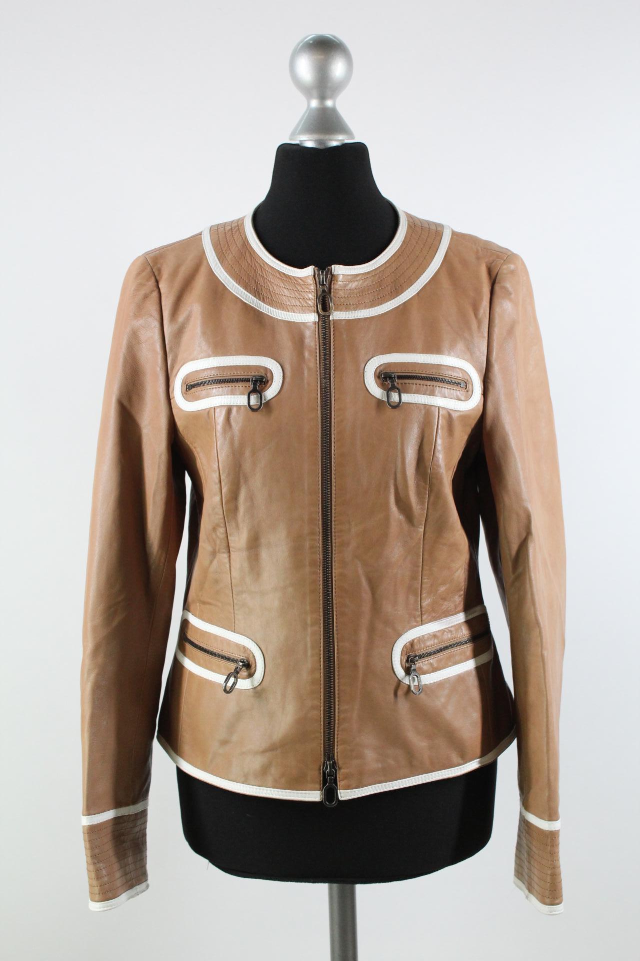 Laurél Damen-Lederjacke braun Größe 34