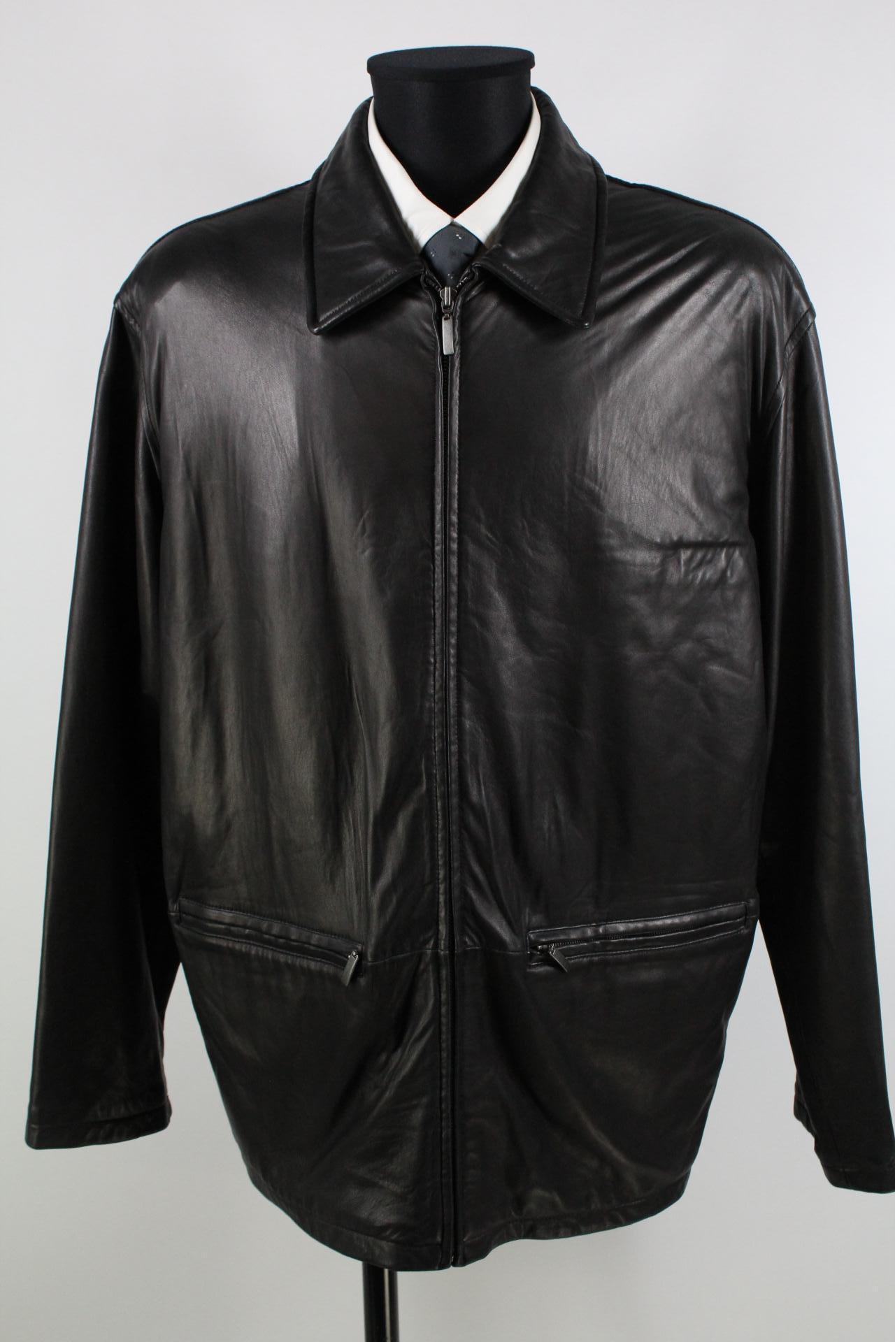 Commander Herren-Lederjacke schwarz Größe 106
