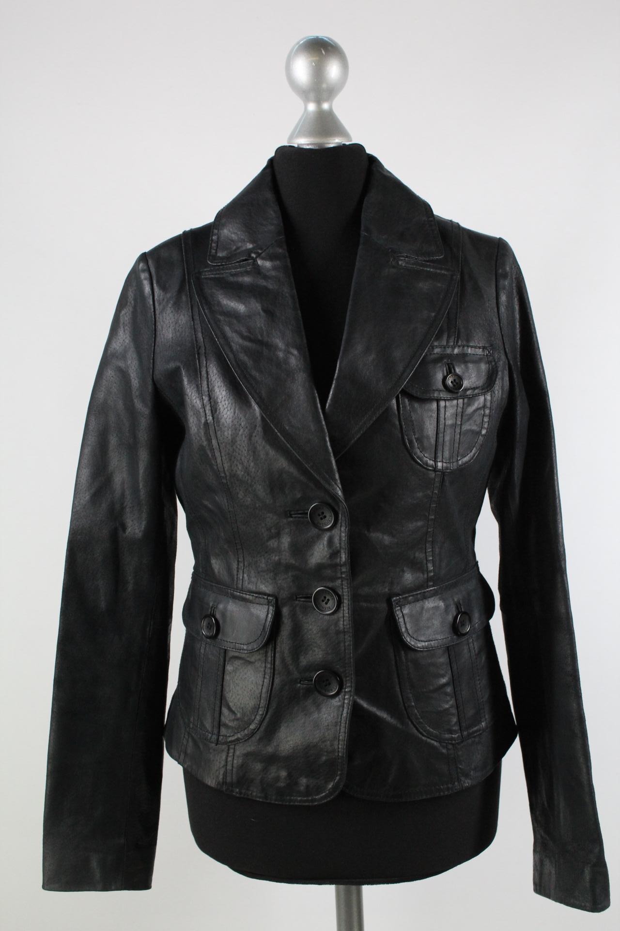 Blend She Damen-Lederjacke schwarz Größe XS