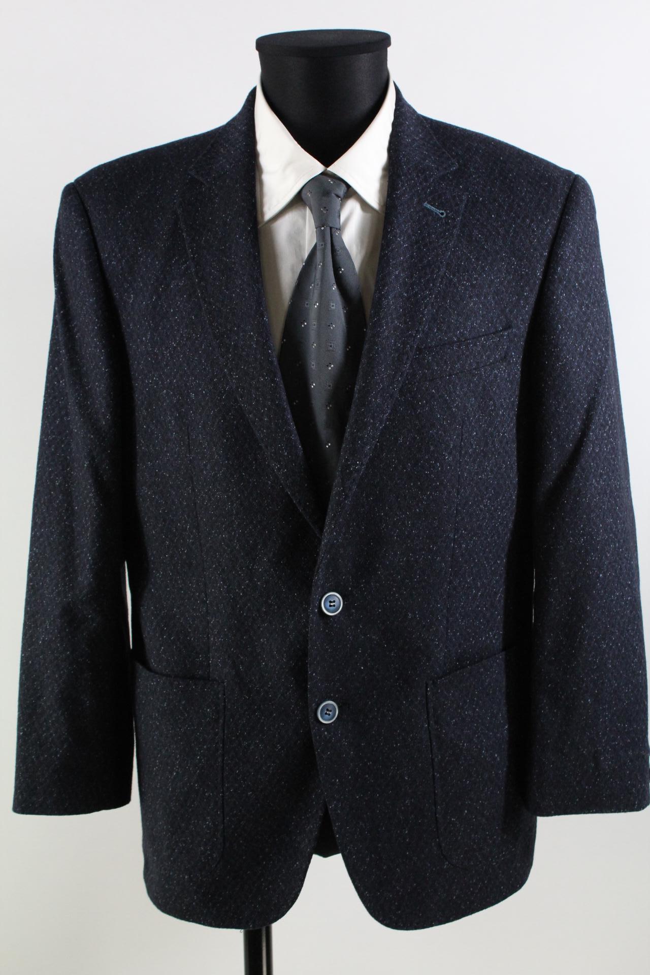 Digel Tweed-Sakko blau/schwarz Größe 48