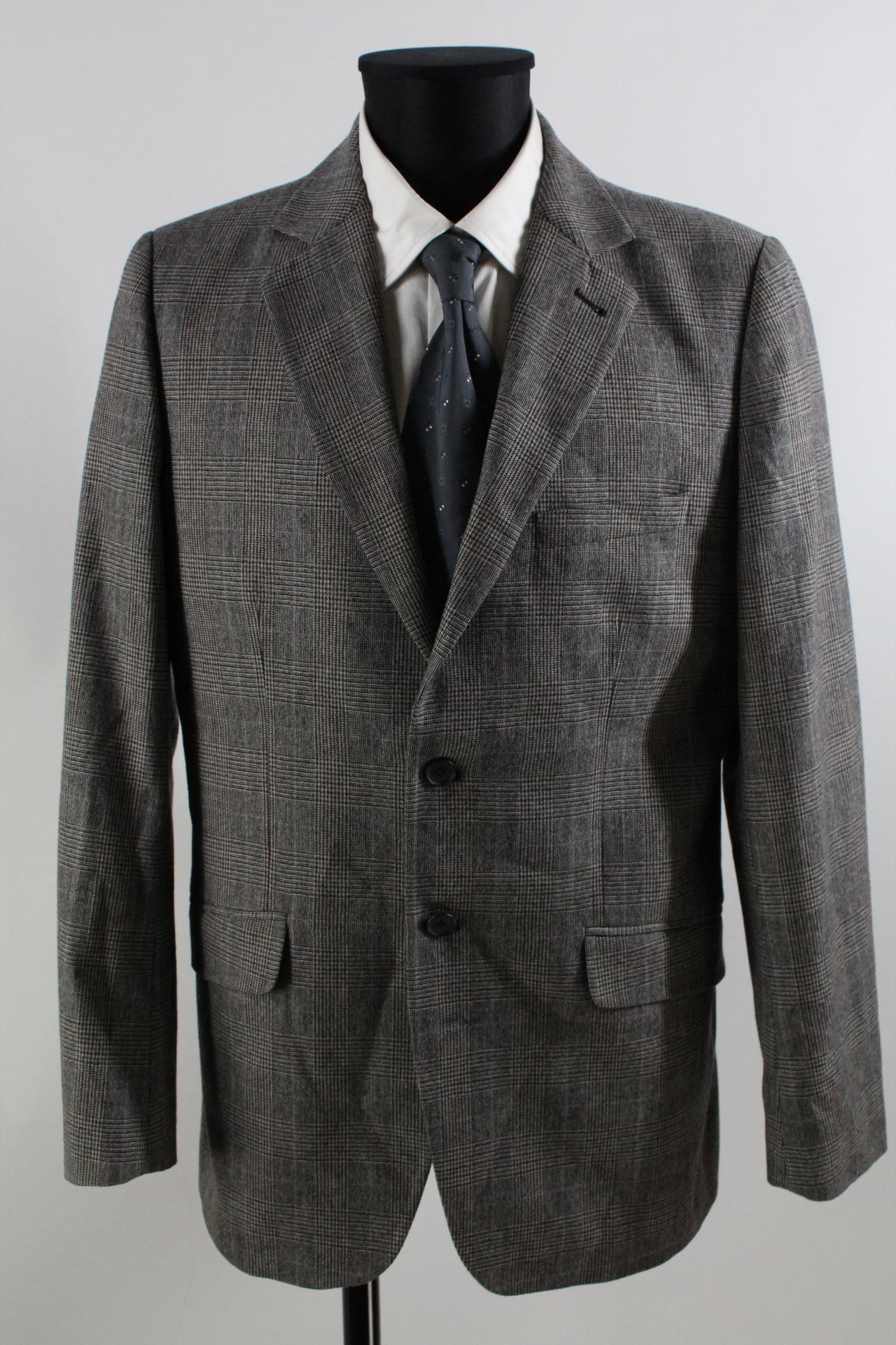 H&M Tweed-Sakko schwarz/weiß Größe 54