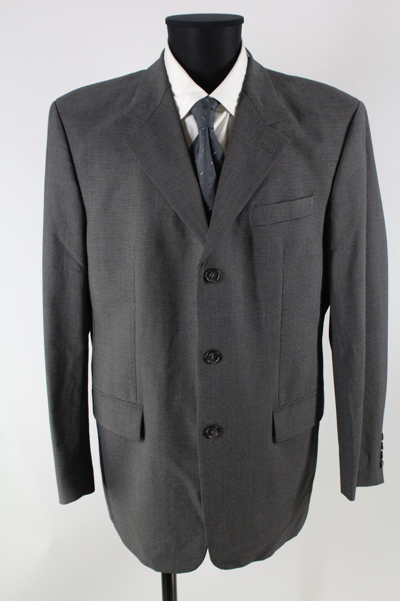 Carl Gross Herren-Sakko grau/weiß Größe 52