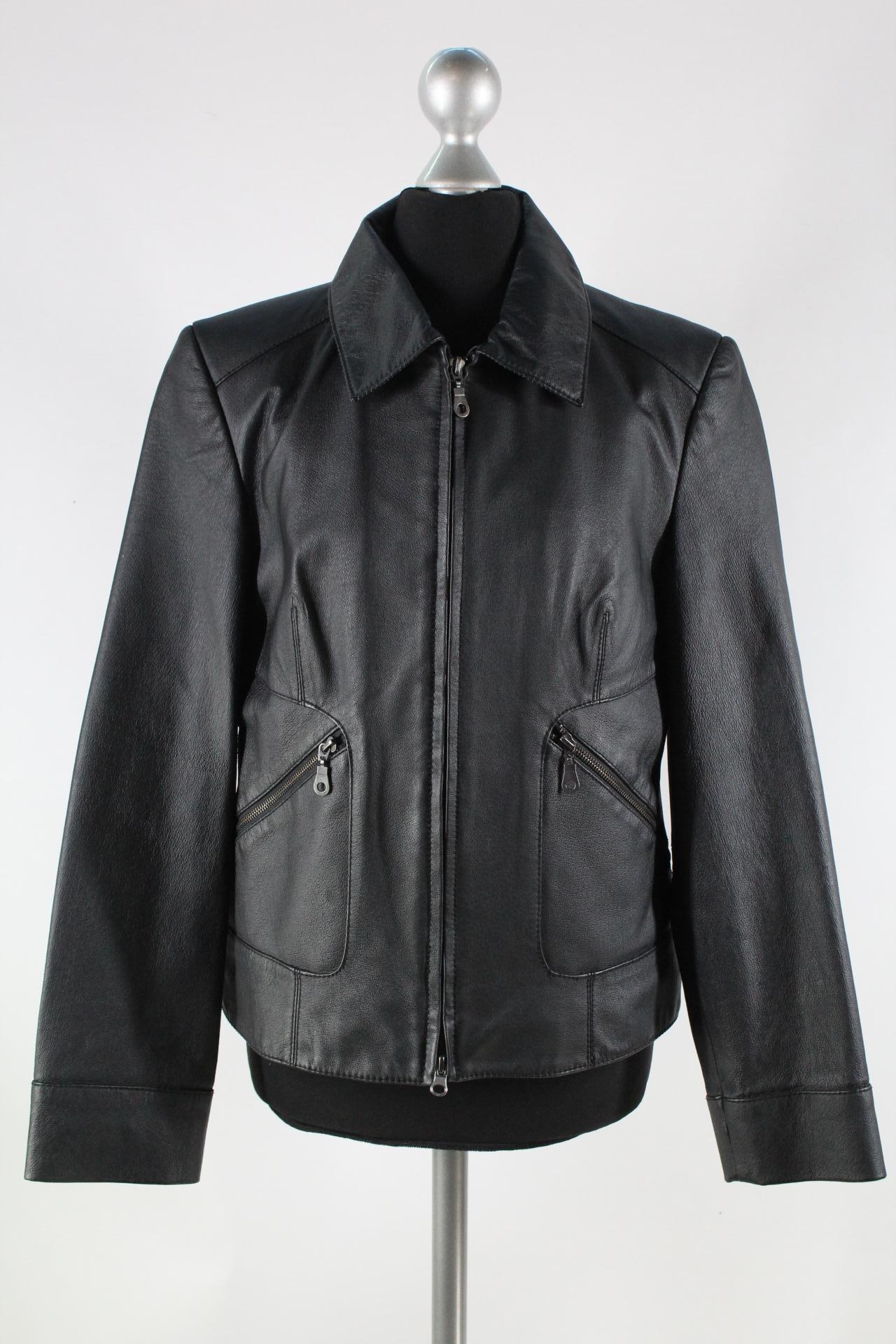 My Own Damen-Lederjacke schwarz Größe 36