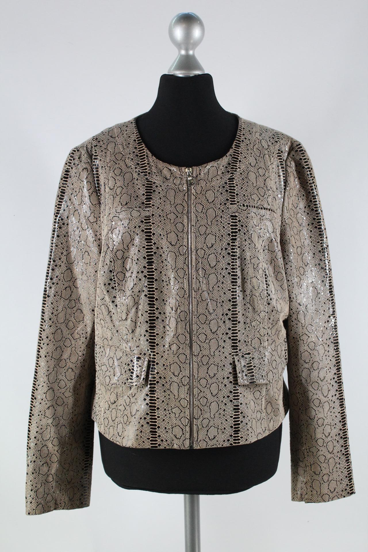 Cruse Damen-Lederjacke grau Größe 44