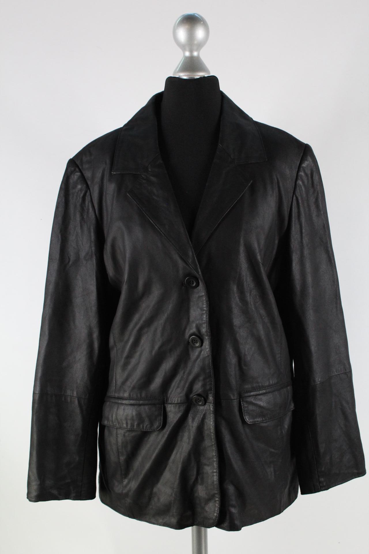 Vittoria Verani Damen-Lederjacke schwarz Größe 38