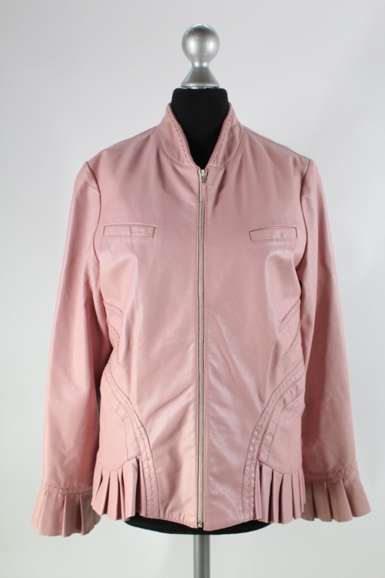 Garella Damen-Lederjacke rosa Größe T-4