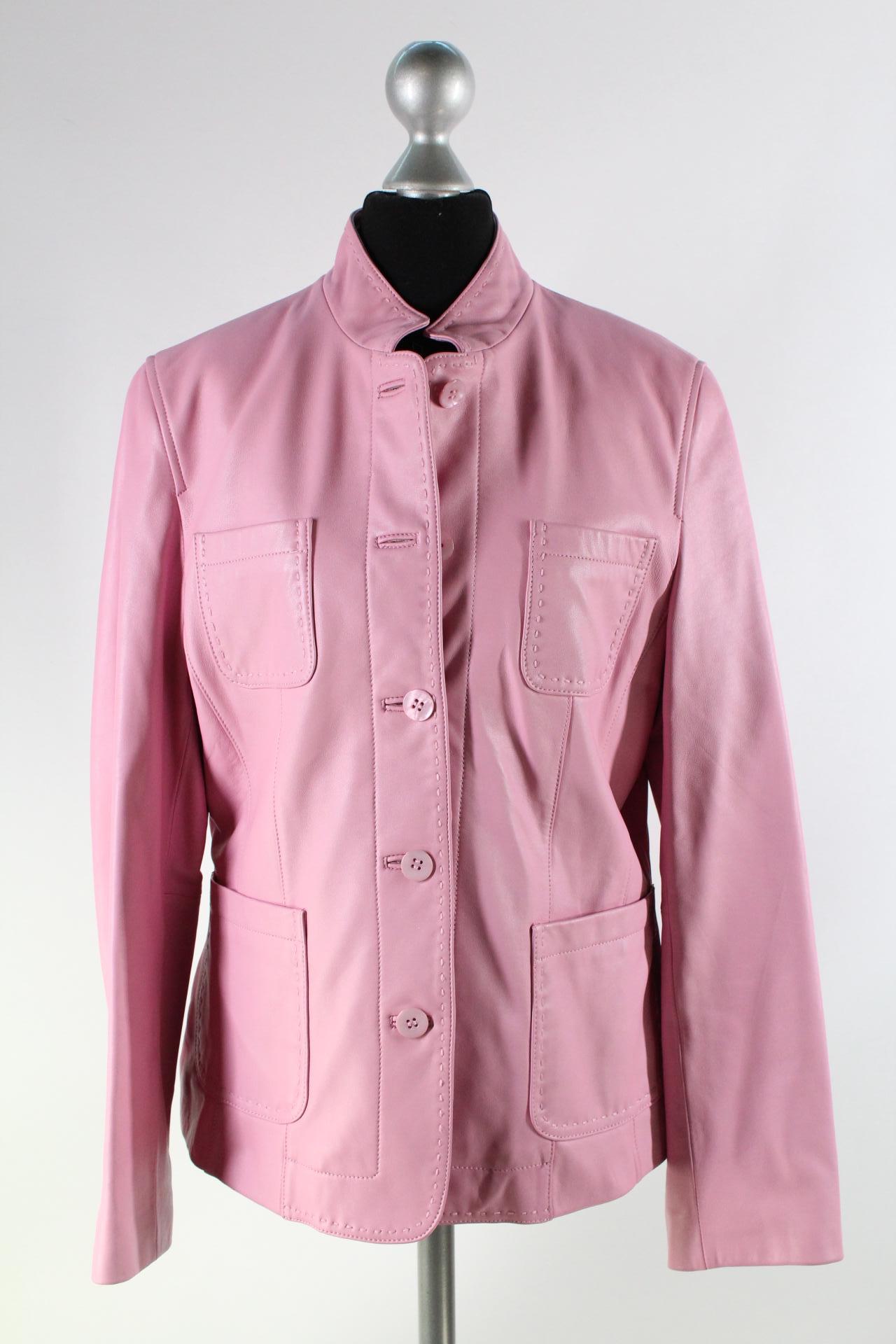 Gaddis Damen-Lederjacke rosa Größe 40