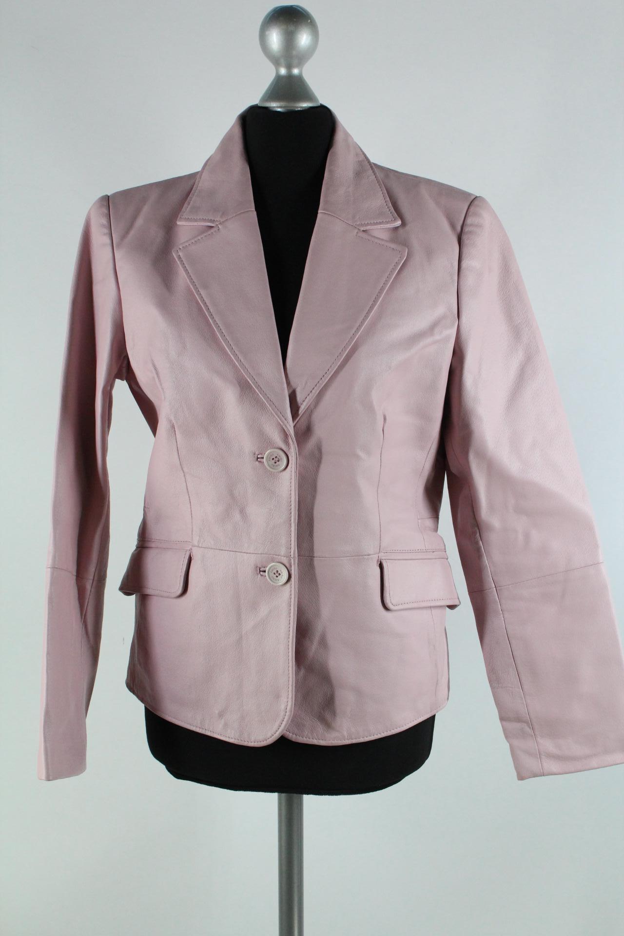 Amisu Damen-Lederjacke rosa Größe 38