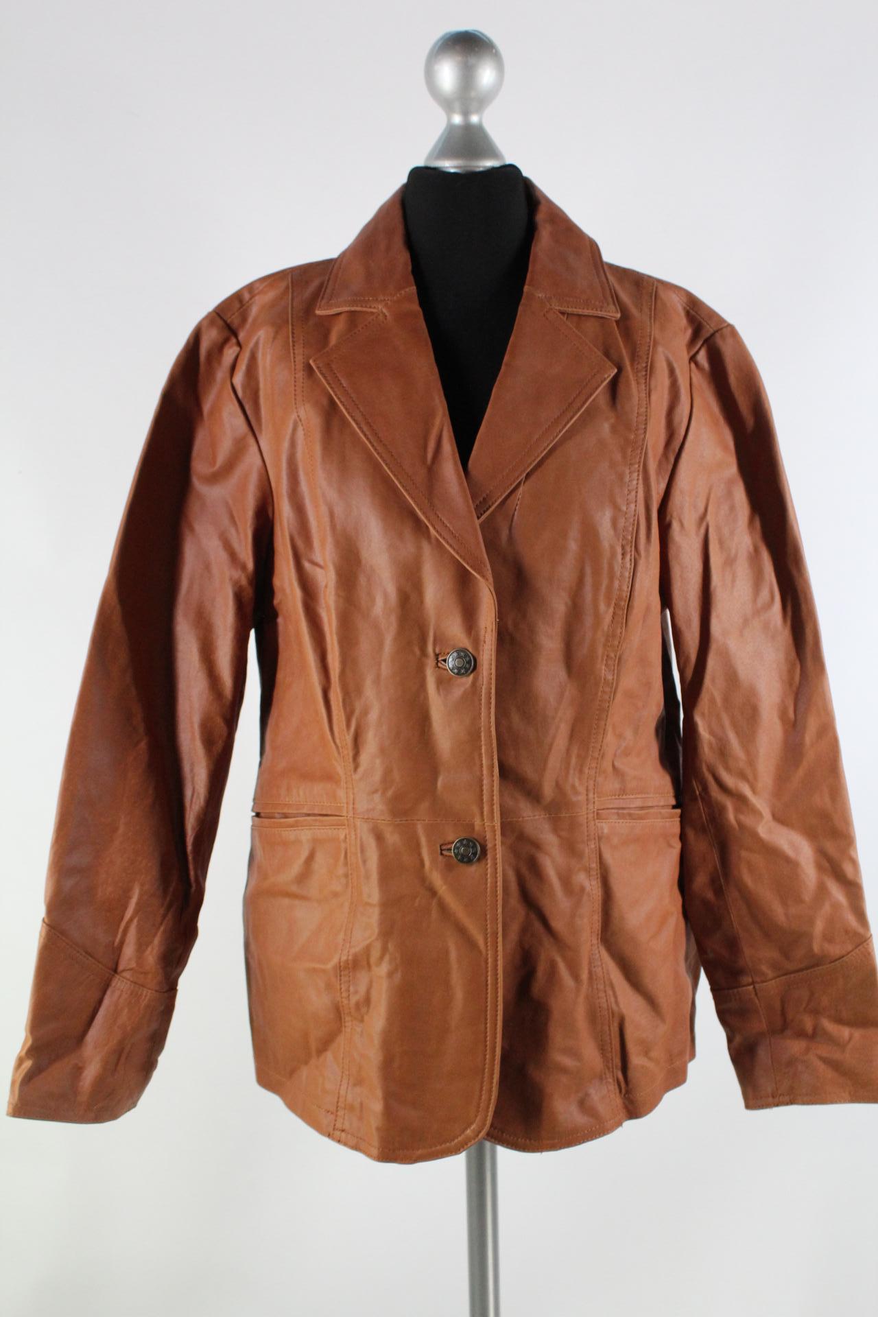 Bpc Selection Damen-Lederjacke orangebraun Größe 42