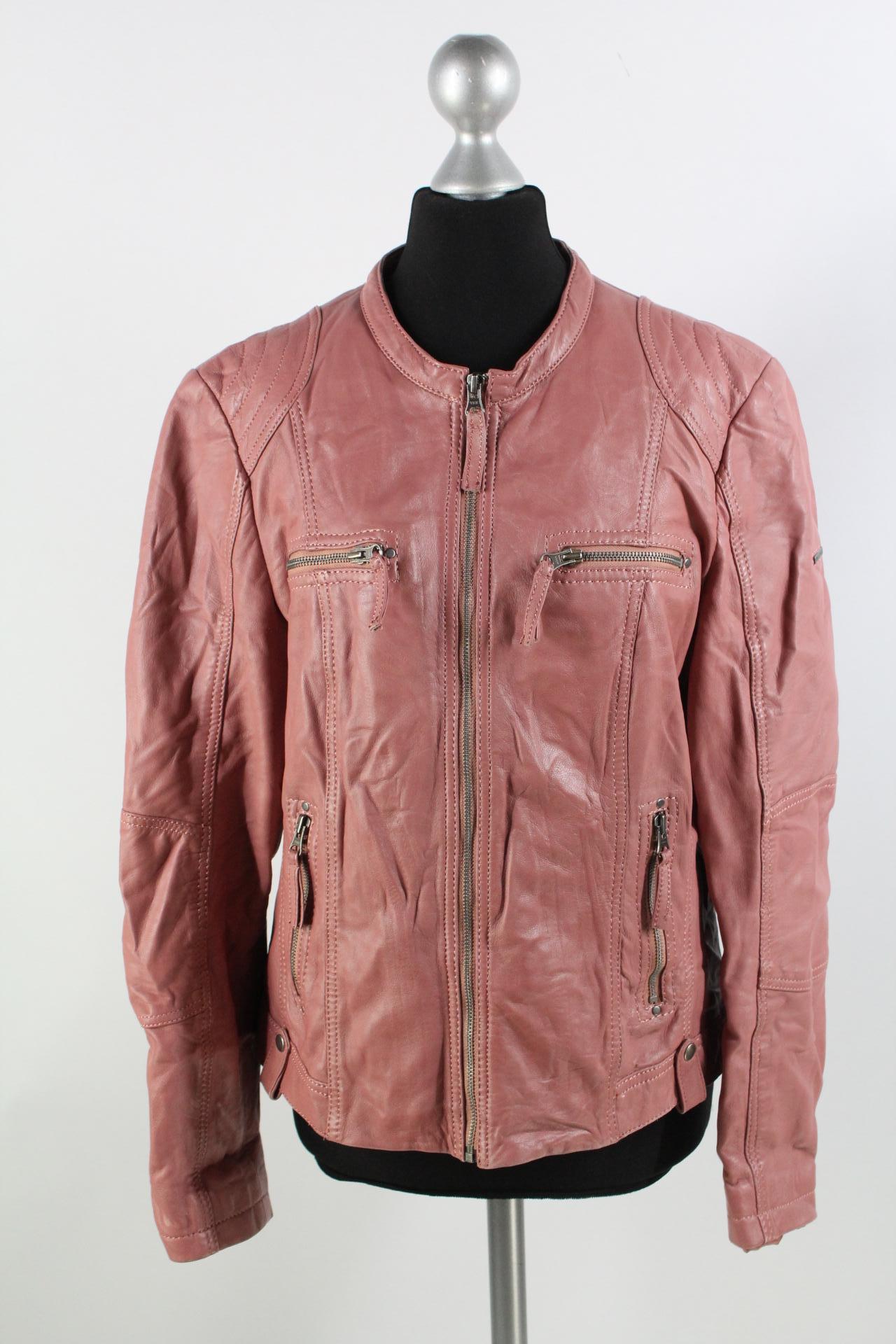 Rino & Pelle Damen-Lederjacke rosa Größe 42