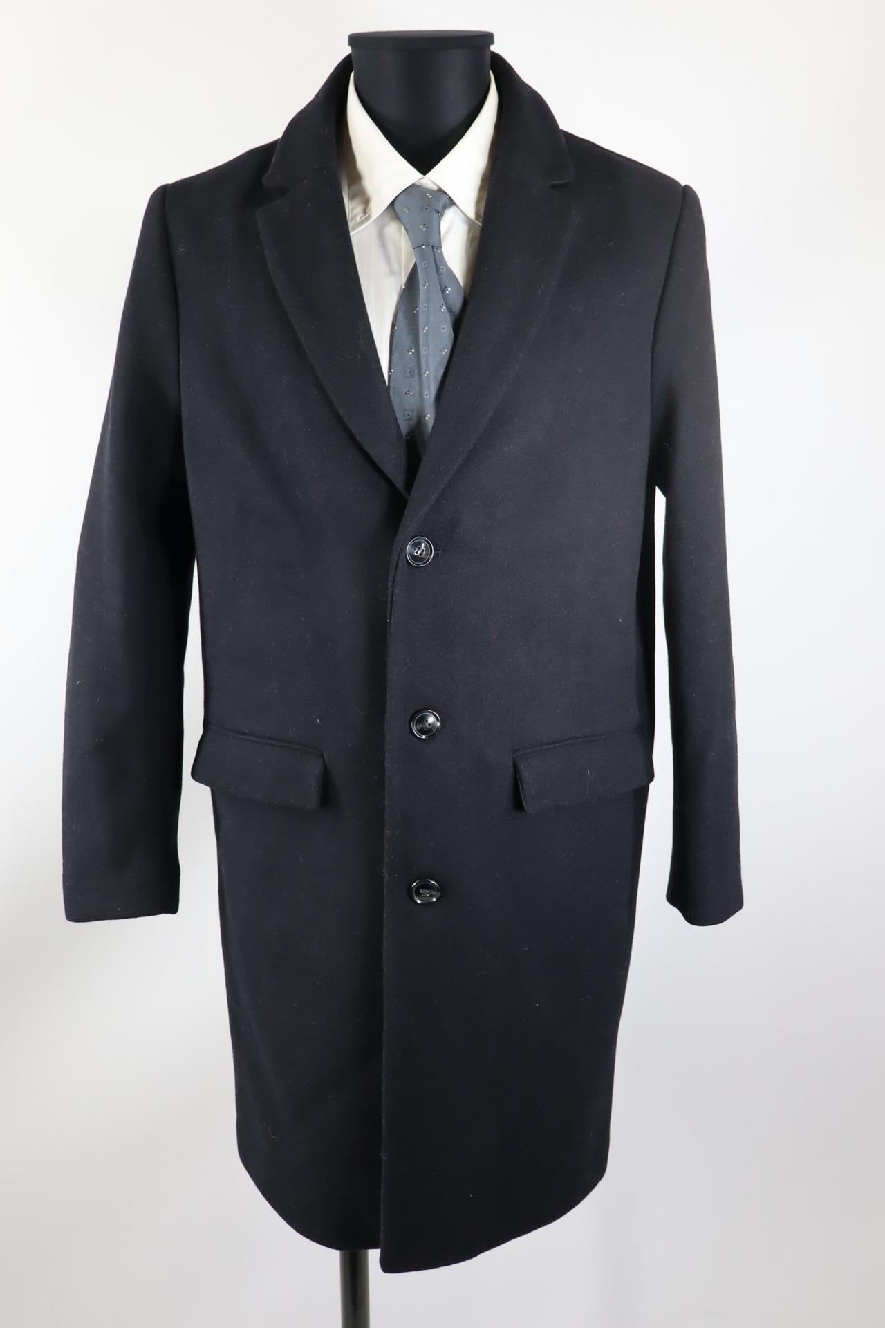 H&M Herren-Mantel schwarz Größe 48