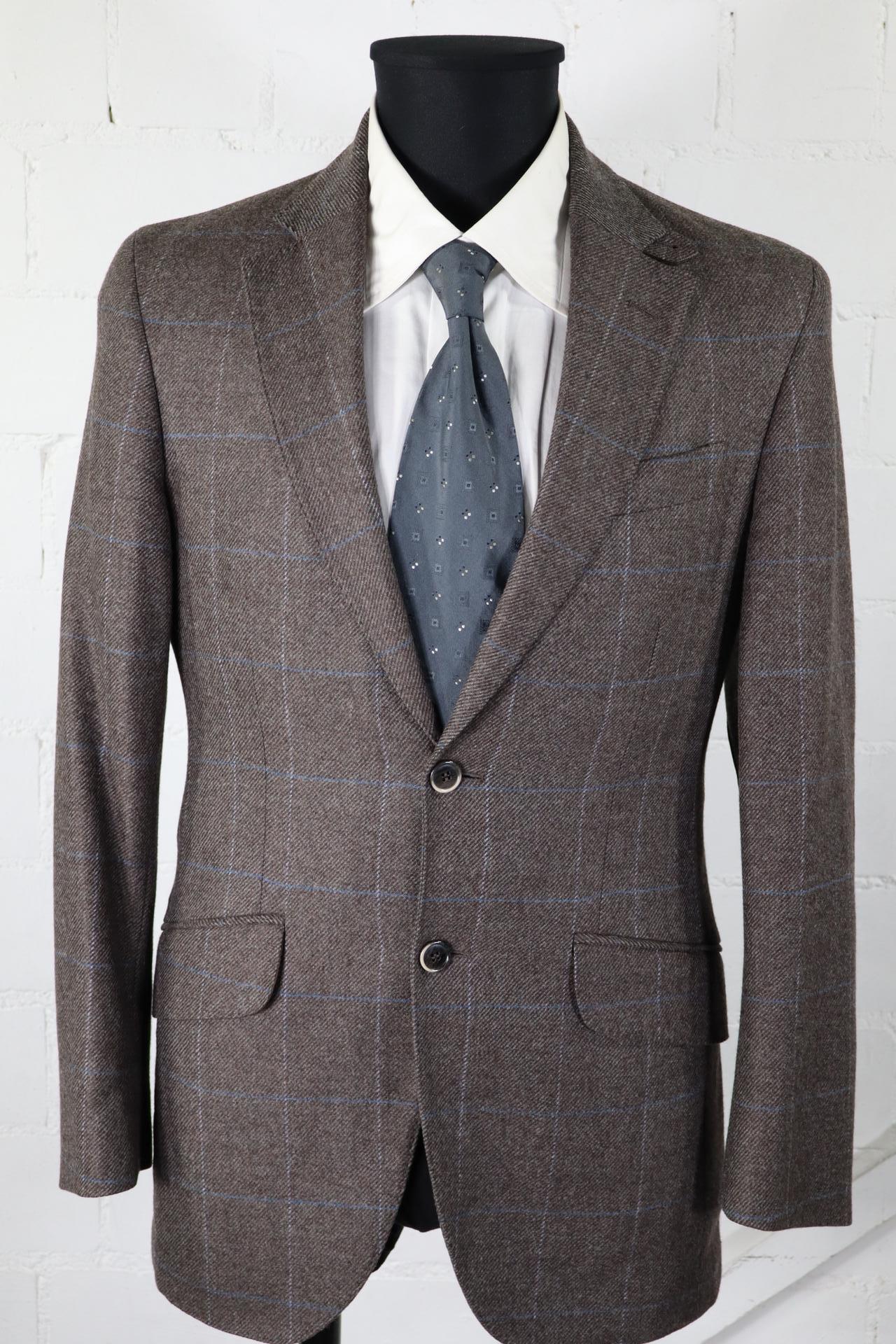 Hackett London Tweed-Sakko braun/blau/weiß Größe 36R / 46R
