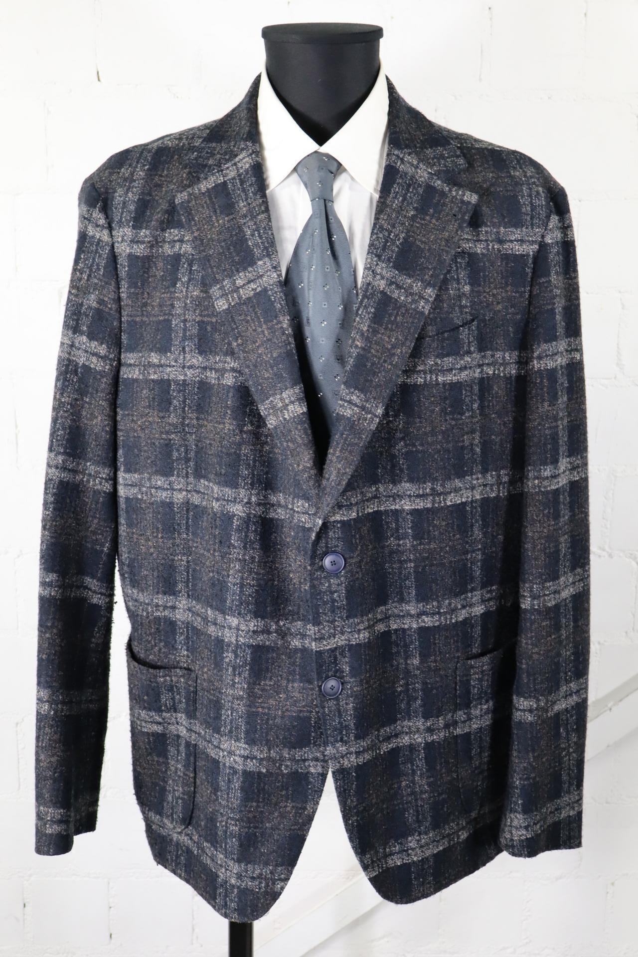 Digel Tweed-Sakko blau/grau/braun Größe 58